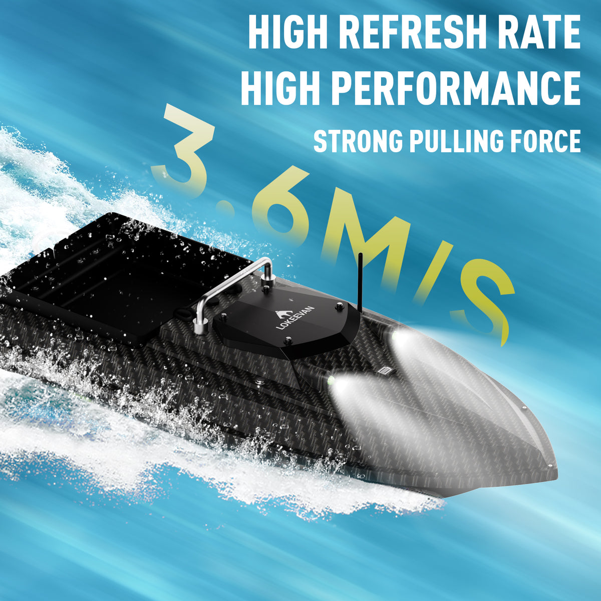 LOKEEVAN D80B high-speed GPS bait boat for large carp waters feature overview