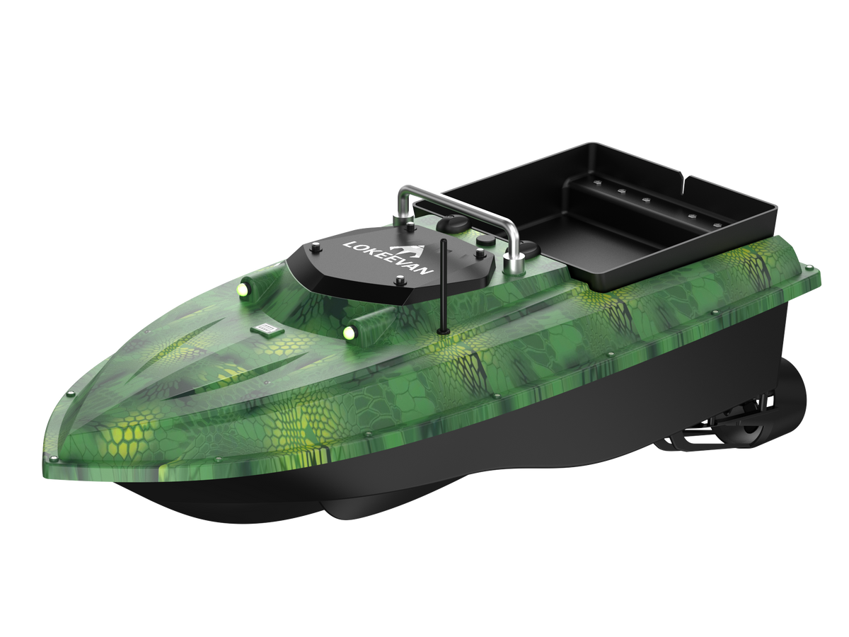 LOKEEVAN D80E high-speed GPS bait boat with depth and temperature sensing feature overview