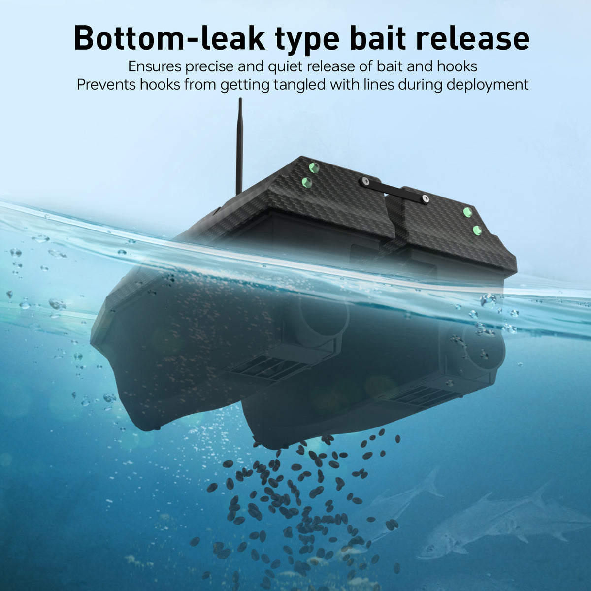 LOKEEVAN D50B GPS bait boat for long carp fishing sessions feature overview