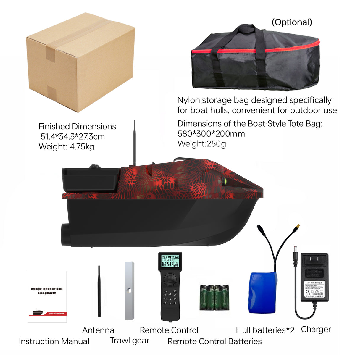 LOKEEVAN D70E multi-hopper GPS bait boat with depth and temperature sensing – feature image 5