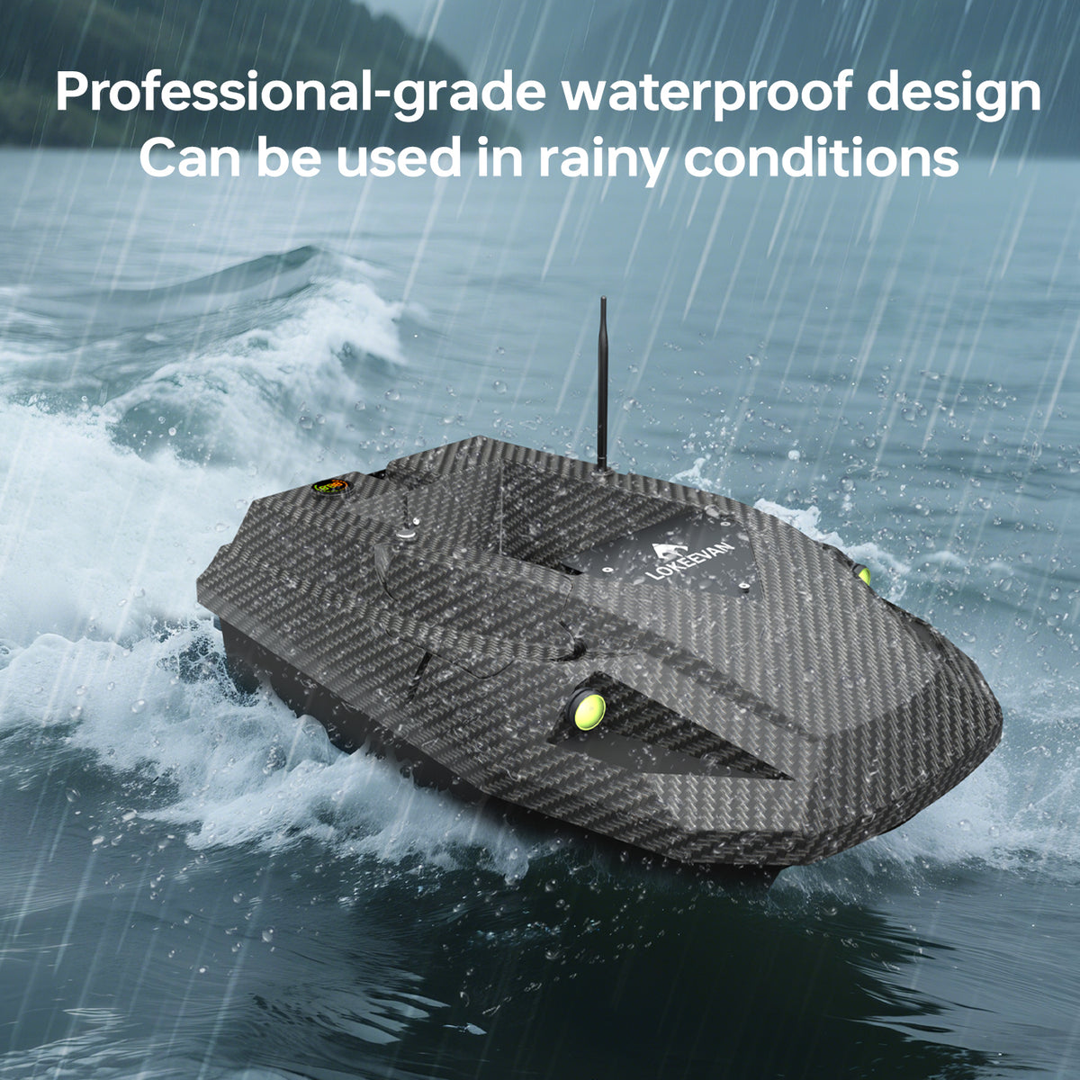 LOKEEVAN D50B GPS bait boat for long carp fishing sessions feature overview
