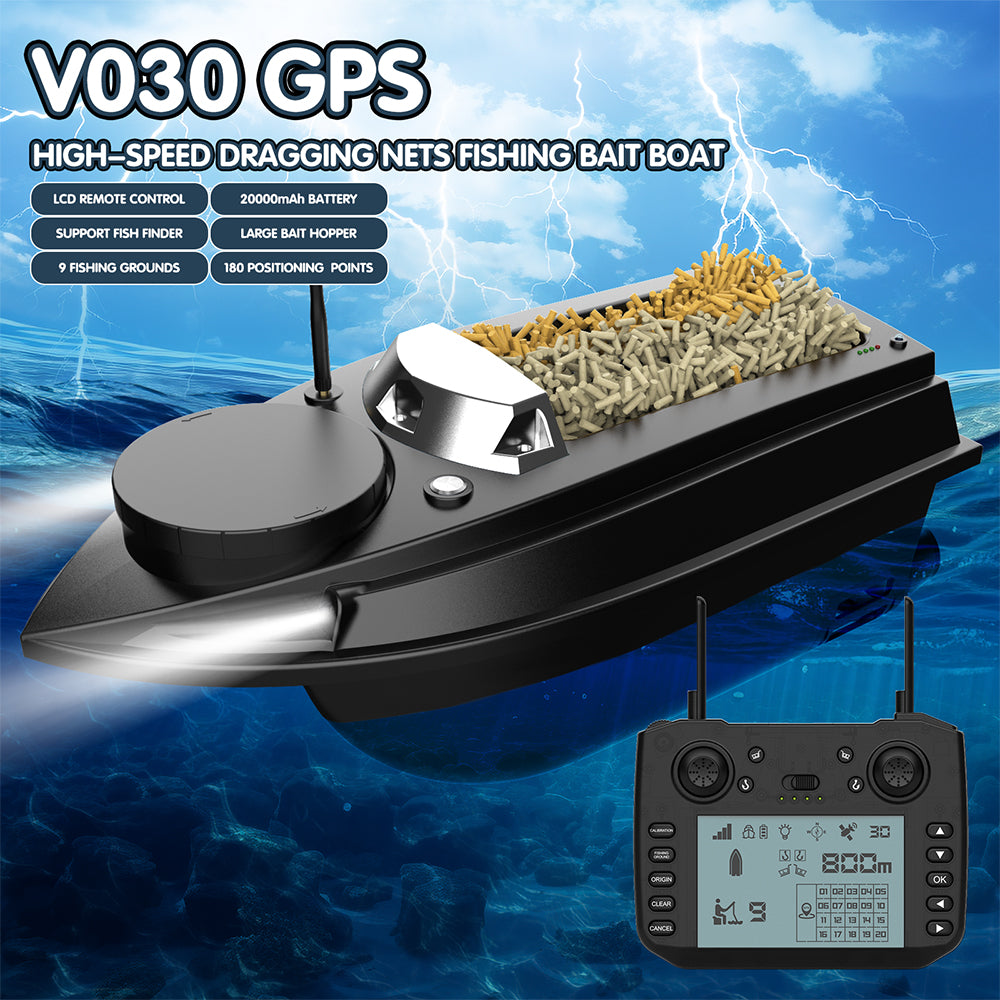 LOKEEVAN V030 long-session GPS bait boat feature overview