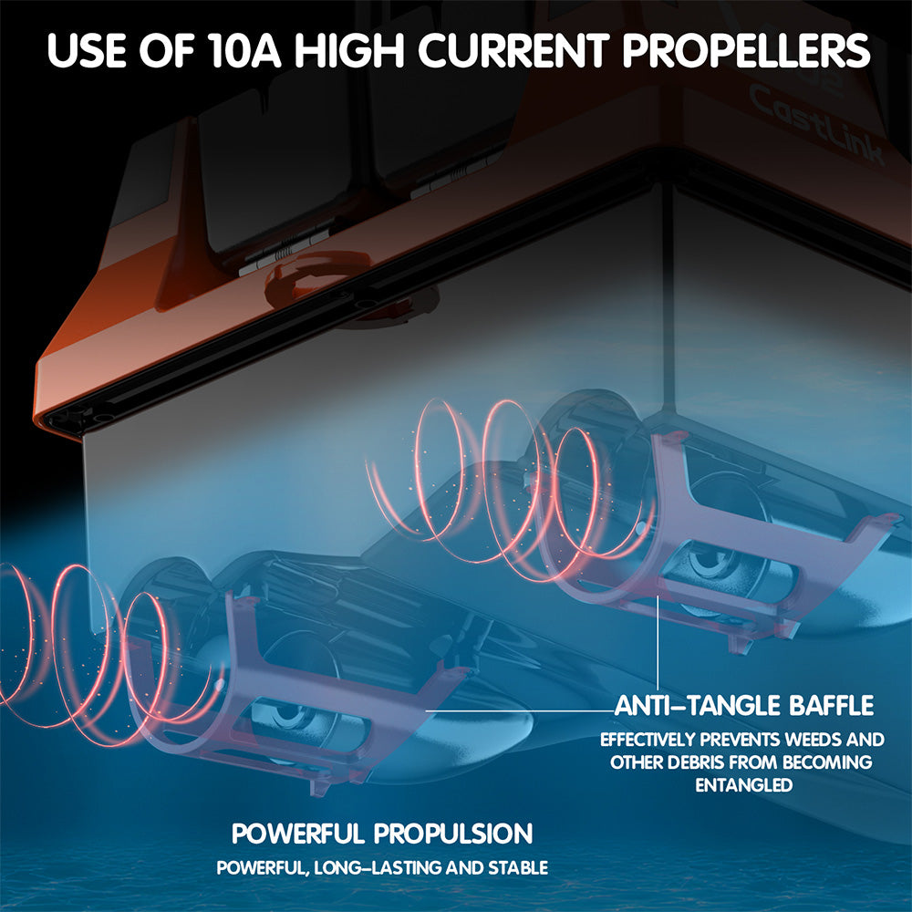 LOKEEVAN V802PRO Orange four-hopper remote bait boat feature overview