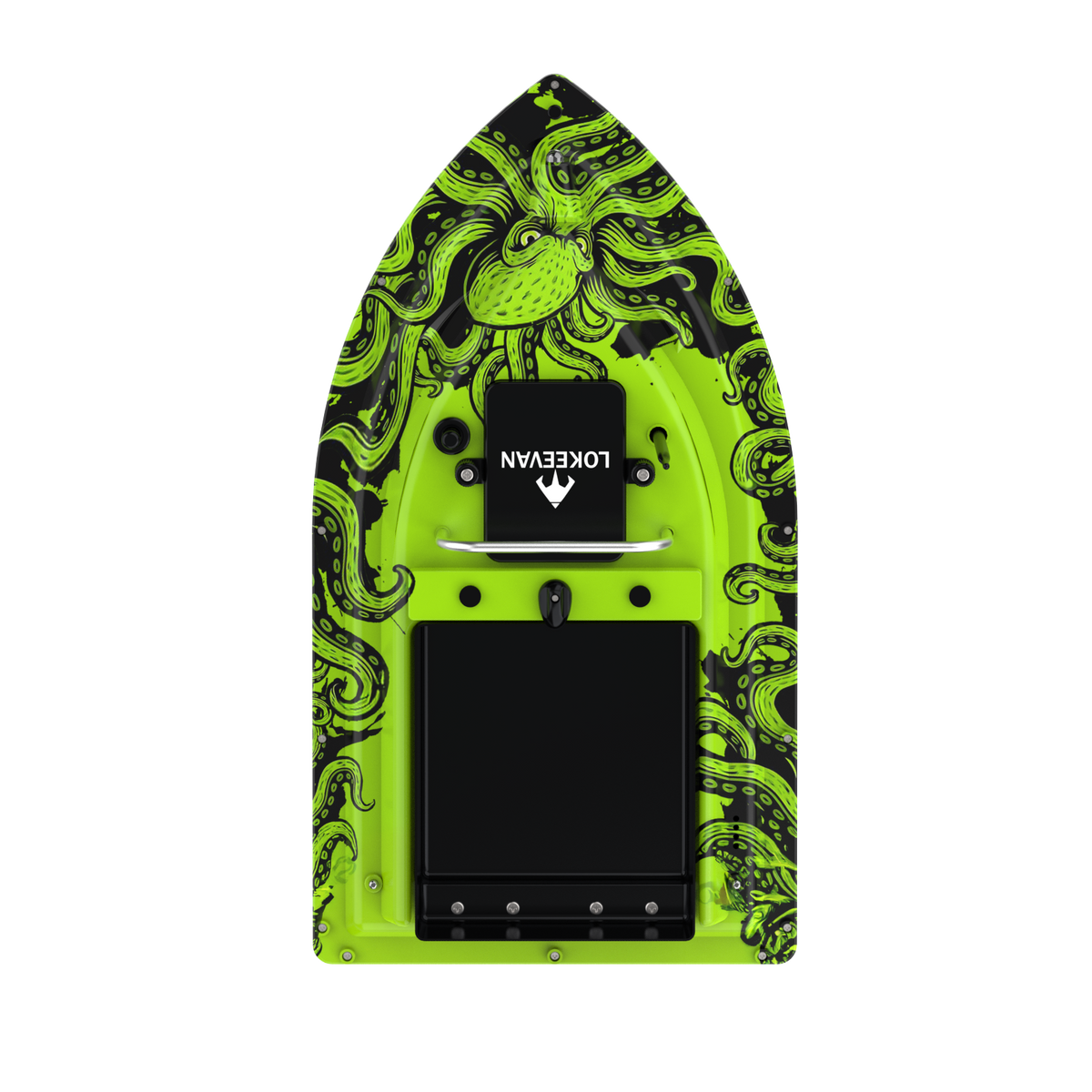 LOKEEVAN D32ED Octopus Green Glow GPS bait boat on white background