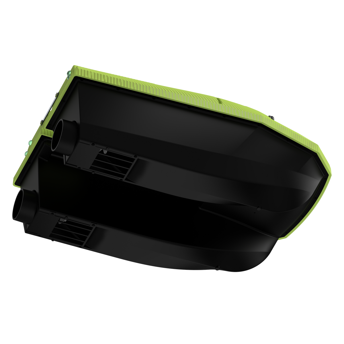 LOKEEVAN D50B Matte Yellow Carbon GPS bait boat for long carp fishing sessions on white background