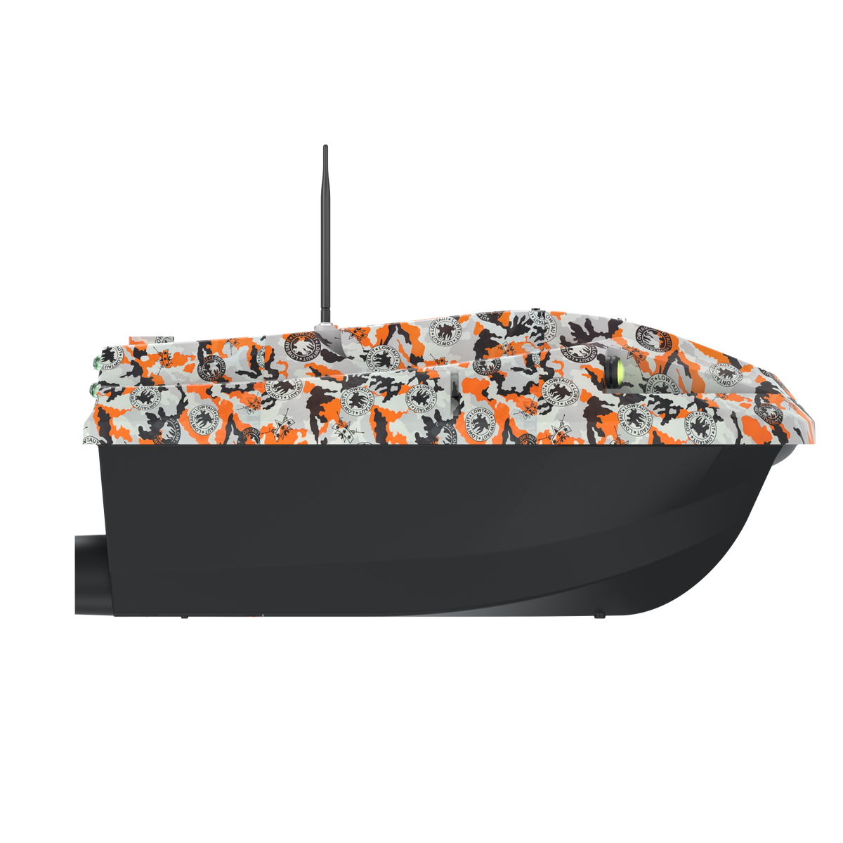 LOKEEVAN D50E Graffiti GPS bait boat with depth and temperature sensing on white background