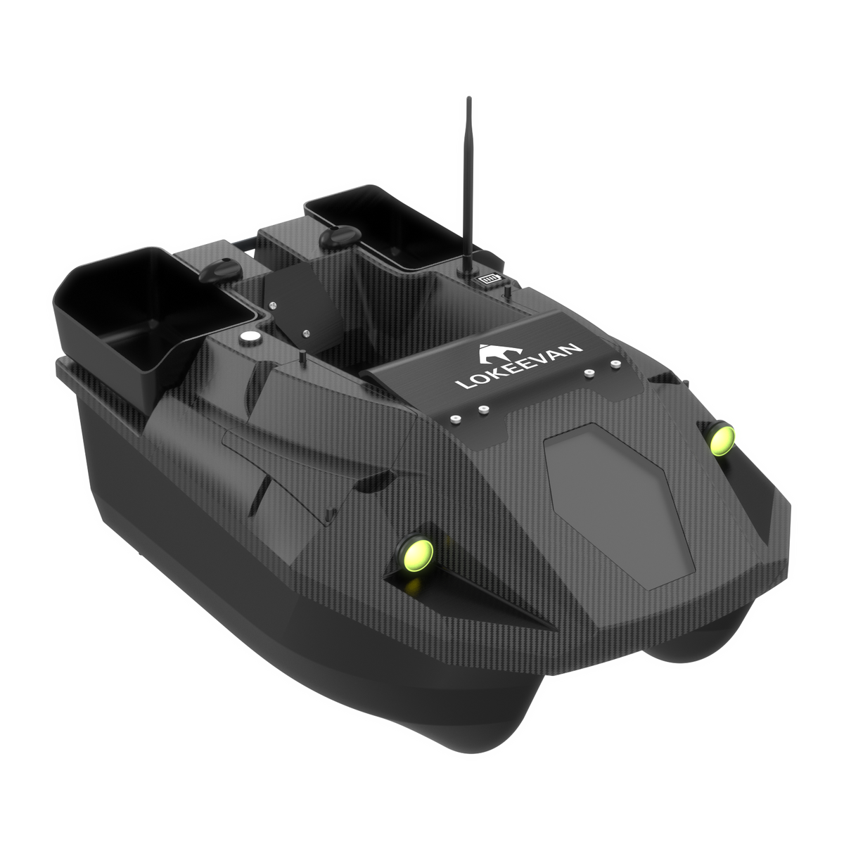 LOKEEVAN D70B Black Carbon multi-hopper GPS bait boat – product view 15