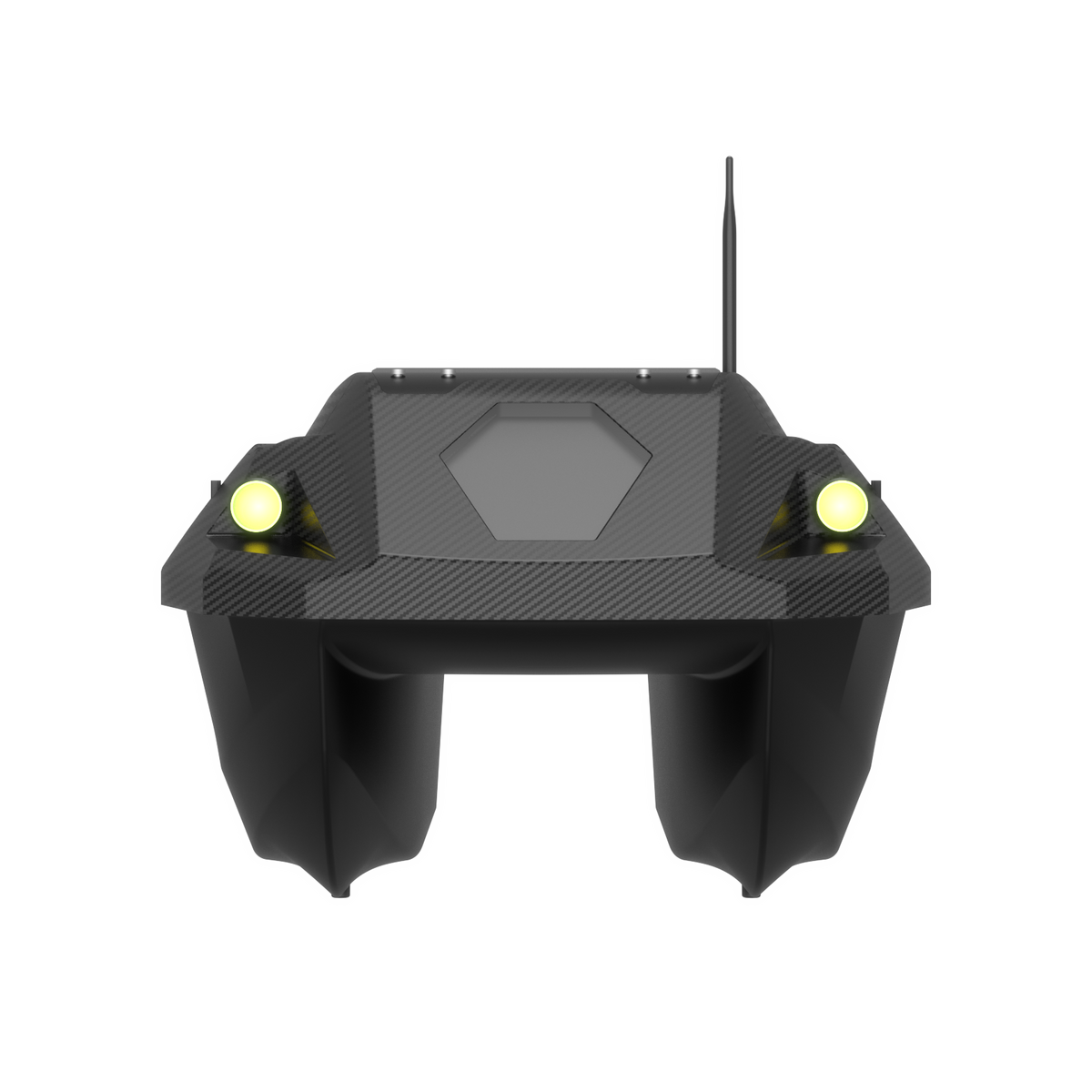 LOKEEVAN D70B Black Carbon multi-hopper GPS bait boat – front view