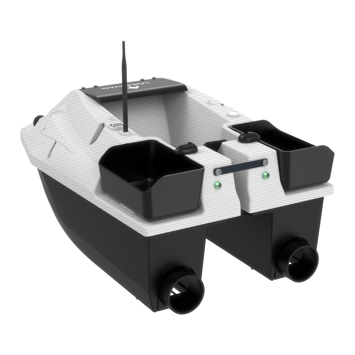 LOKEEVAN D70B White Carbon multi-hopper GPS bait boat – product view 16