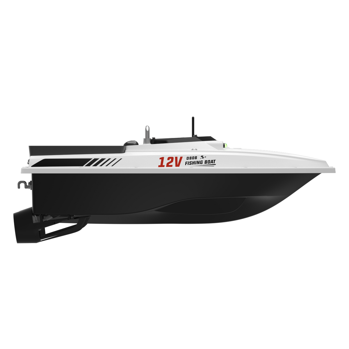 LOKEEVAN D80B White GPS bait boat on white background