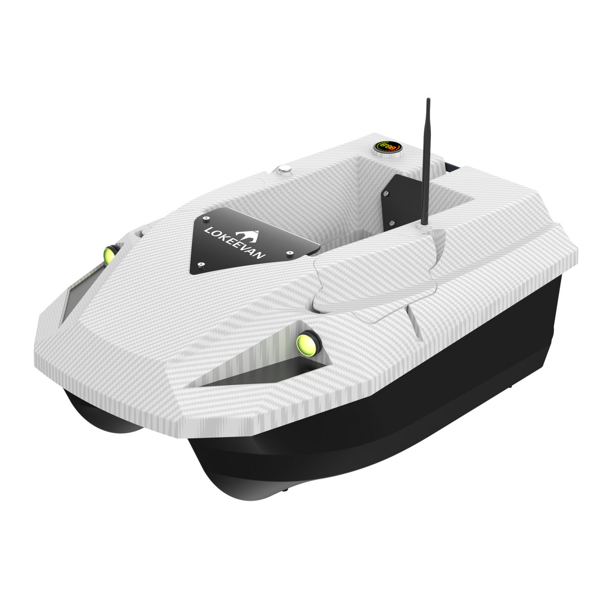 LOKEEVAN D50E GPS bait boat with depth and temperature sensing feature overview