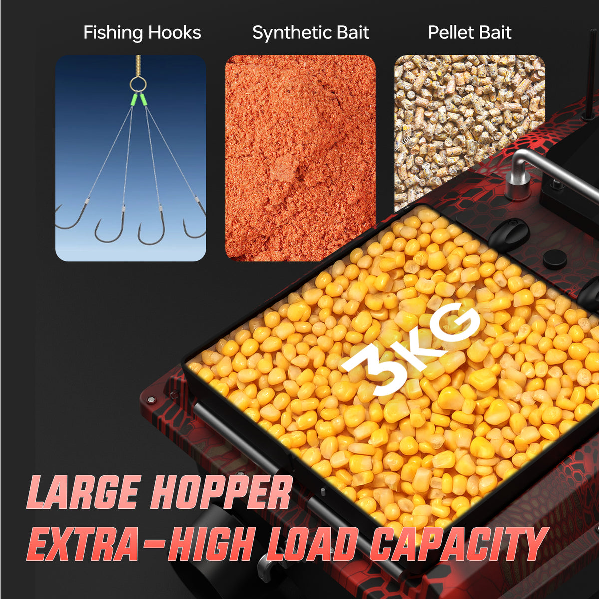 LOKEEVAN D80E high-speed GPS bait boat with depth and temperature sensing feature overview