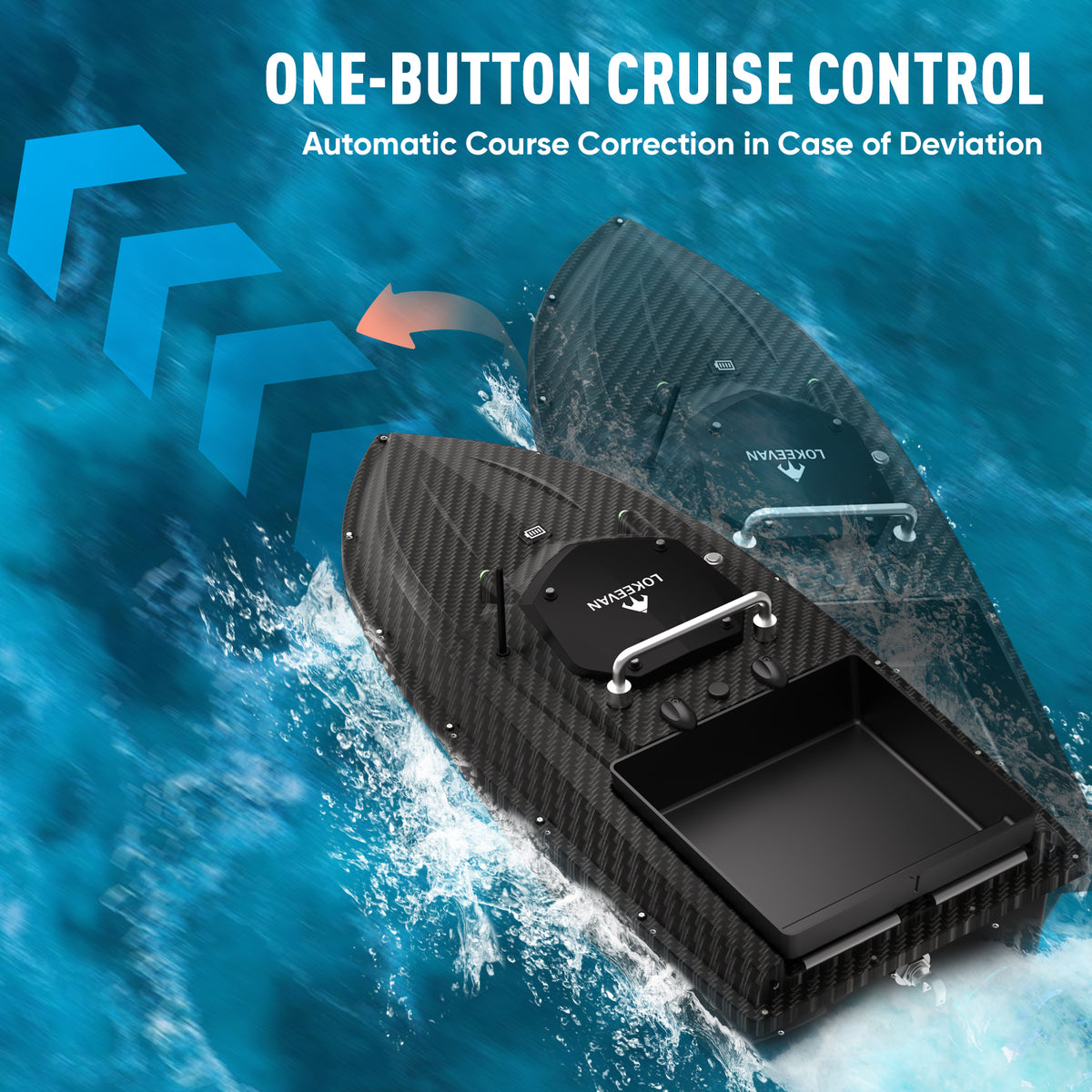 LOKEEVAN D80B high-speed GPS bait boat for large carp waters feature overview