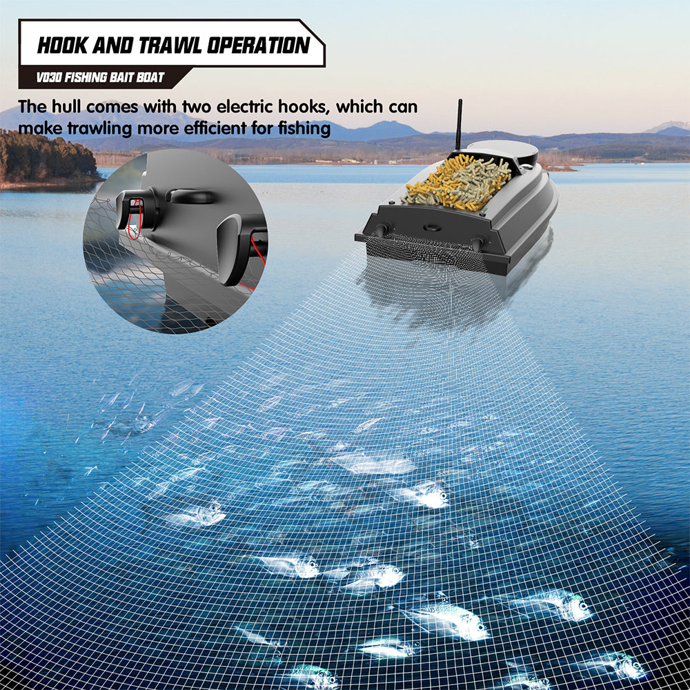 LOKEEVAN V030 long-session GPS bait boat feature overview