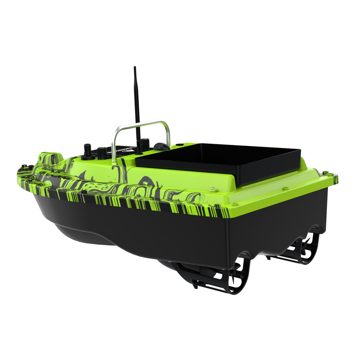 LOKEEVAN D32ED Octopus Green Glow GPS bait boat on white background