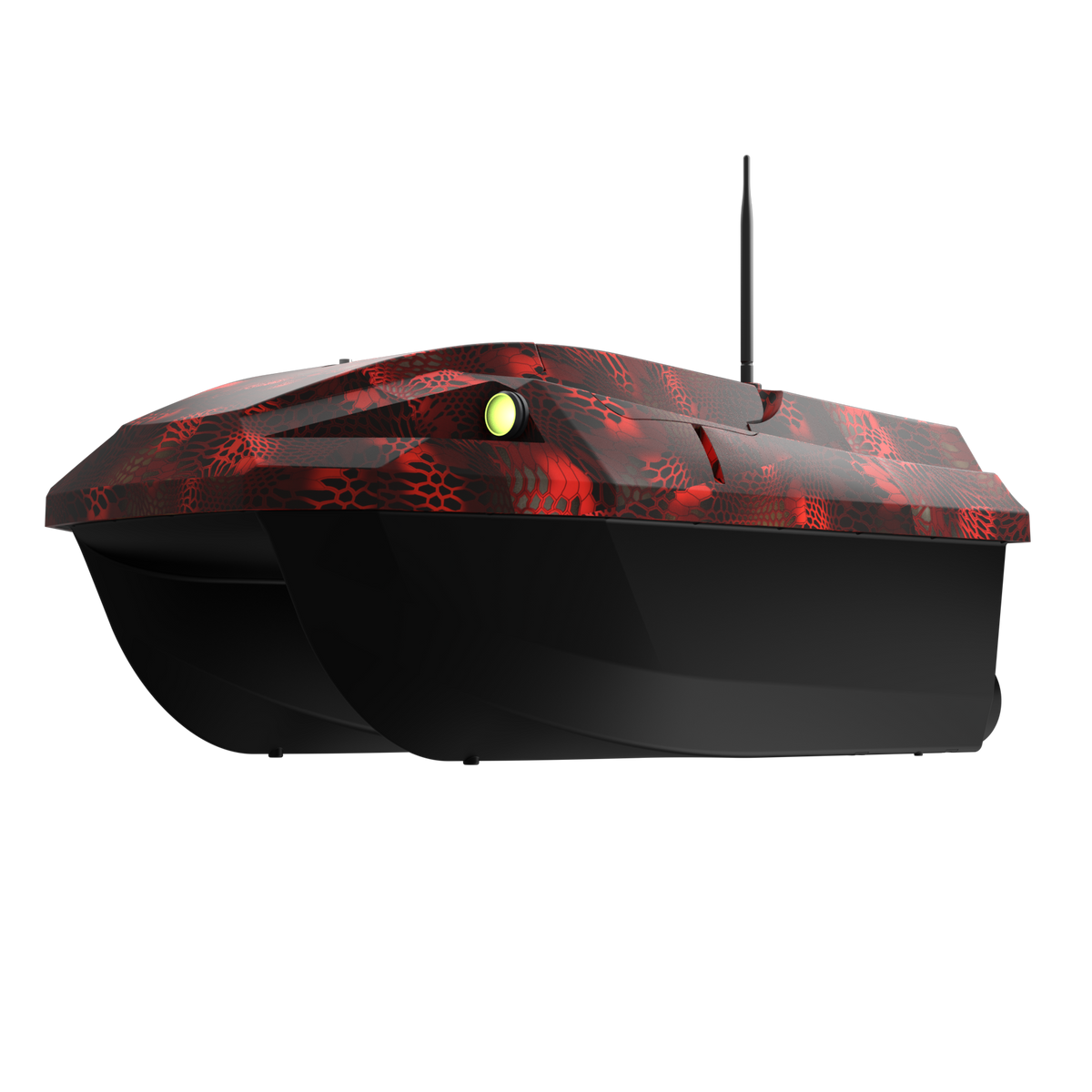 LOKEEVAN D50E Red Snake GPS bait boat with depth and temperature sensing on white background