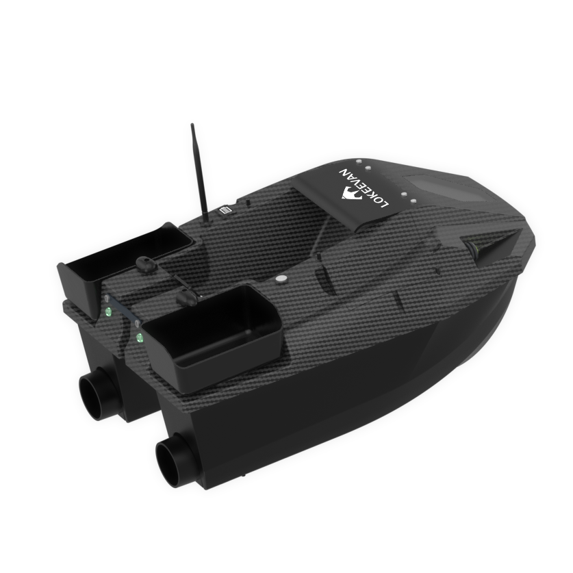 LOKEEVAN D70B Black Carbon multi-hopper GPS bait boat – product view 5