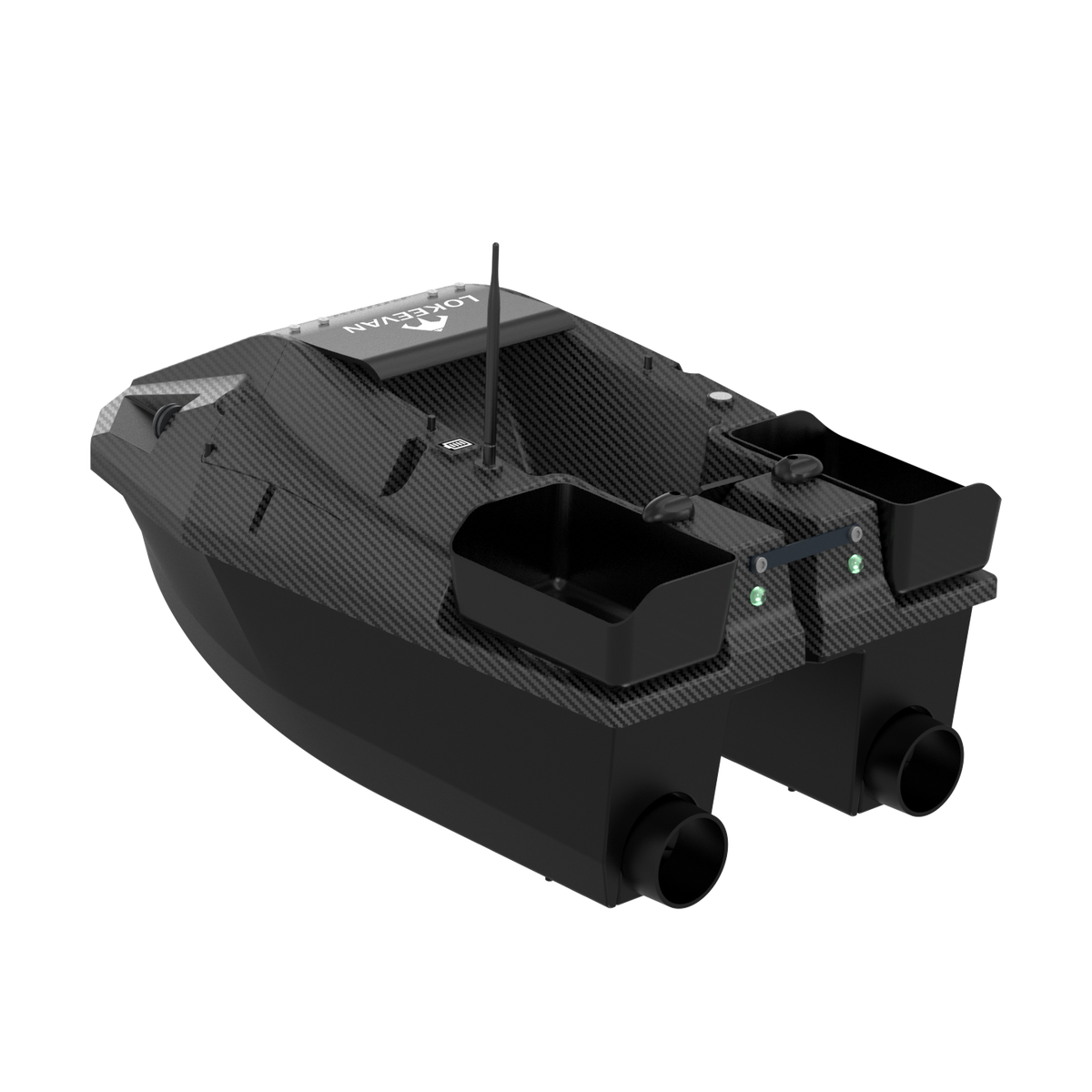LOKEEVAN D70B Black Carbon multi-hopper GPS bait boat – product view 6