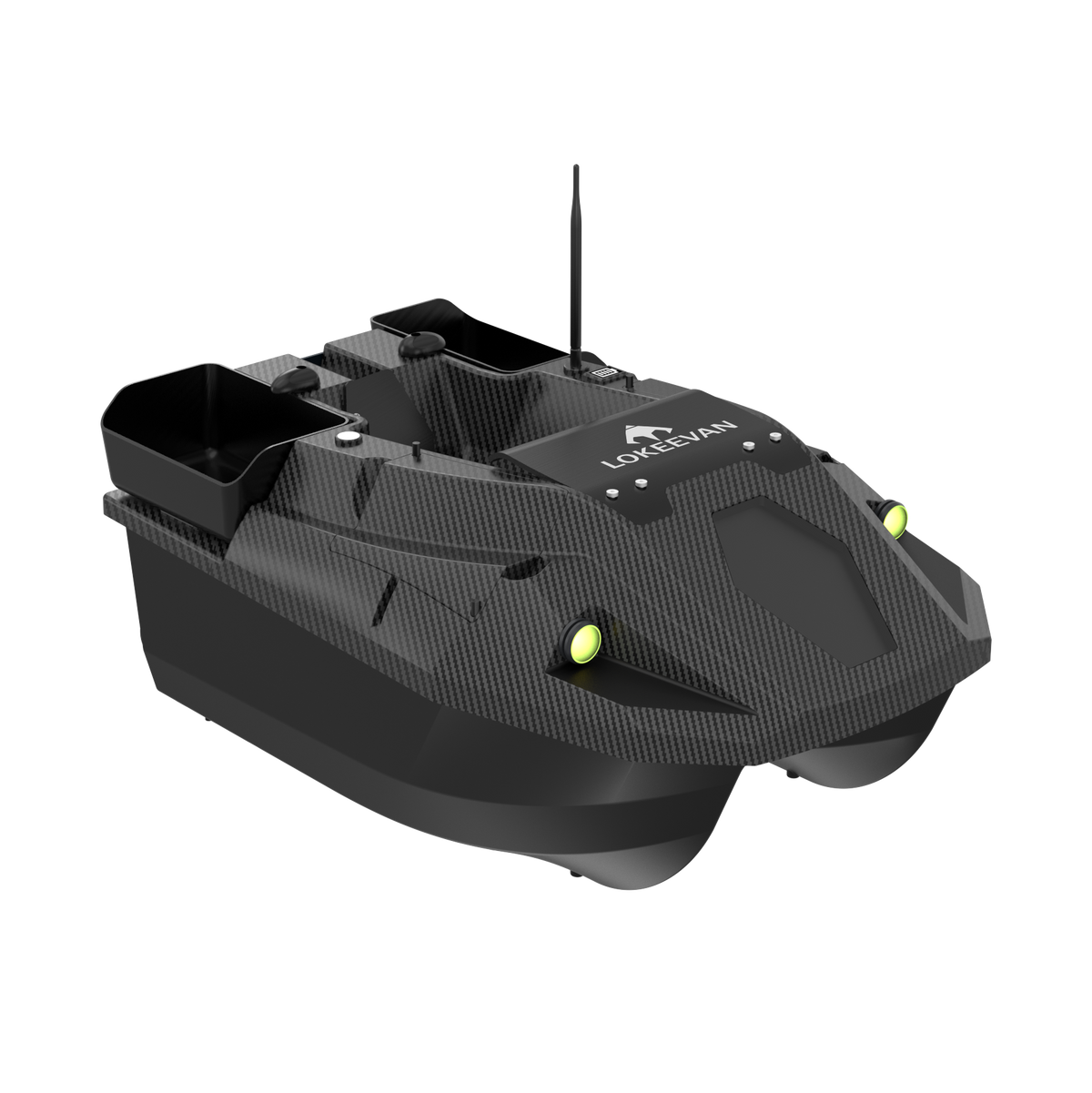 LOKEEVAN D70B Black Carbon multi-hopper GPS bait boat – product view 9