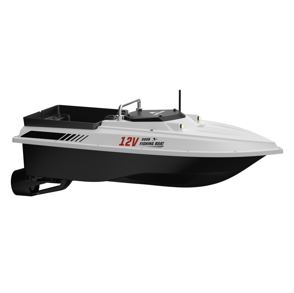 LOKEEVAN D80B White GPS bait boat on white background